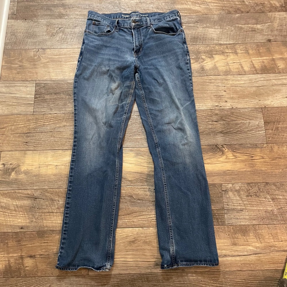 Old Navy Mens Bootcut Jeans Medium‎ Wash Denim Pants 32x32 Semi-Evase